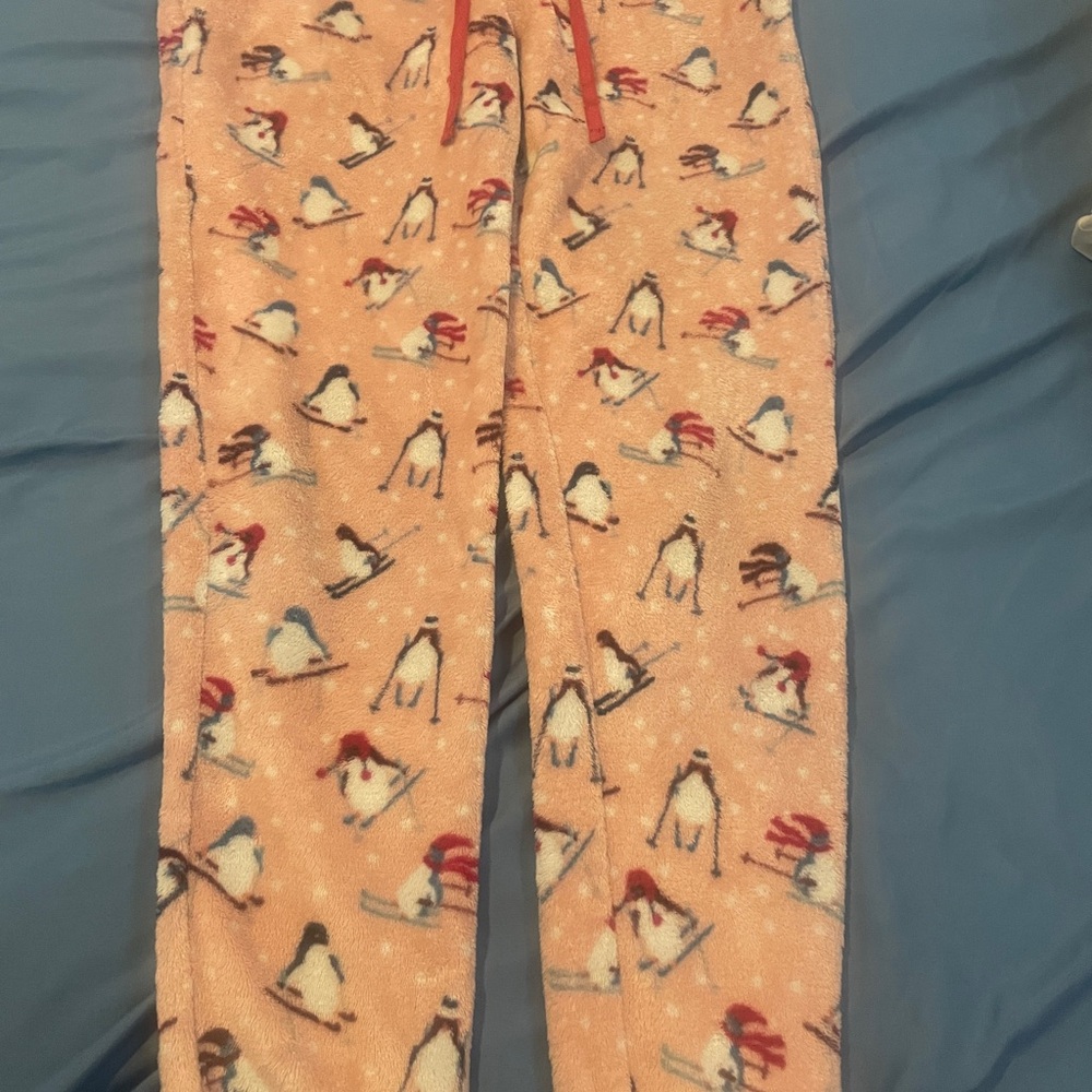 Original Penguin Kids Pajama Bottoms in Pink with Penguin Print